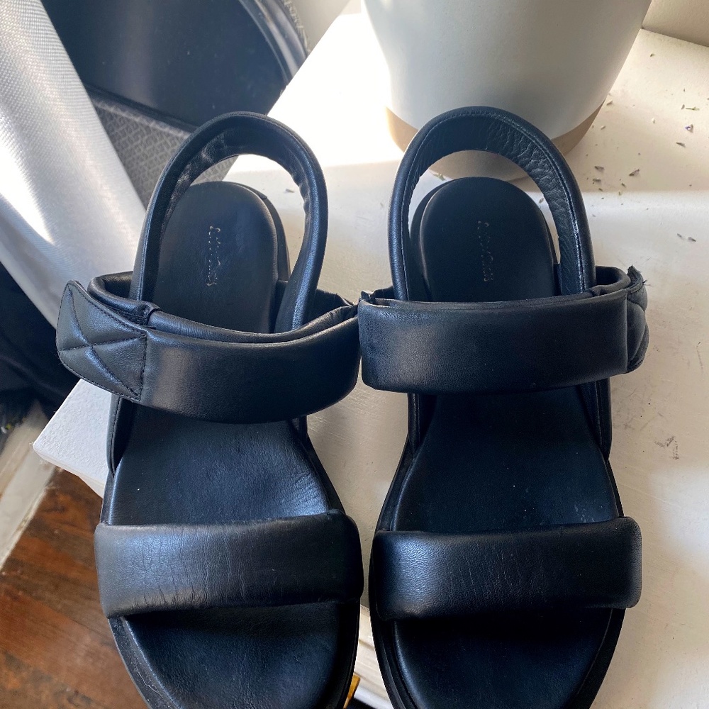 & Other Stories Padded Leather Sandals